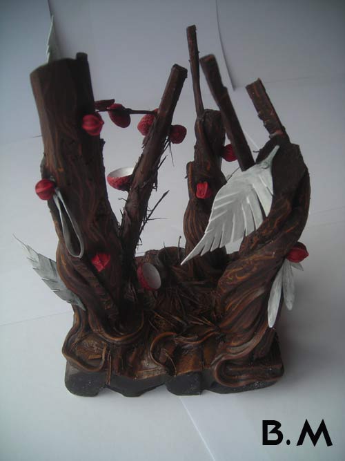 diorama Forest white & red 