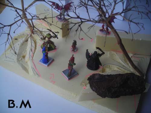 portail infernal vision poly de haut diorama