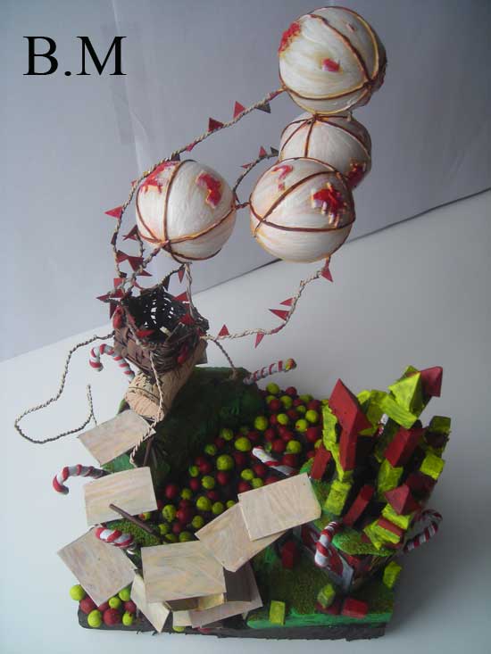 montgolfi&eacute;re green stuff diorama